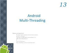 Lập trình Android tiếng Việt - Chapter 13: Android Multi-Threading