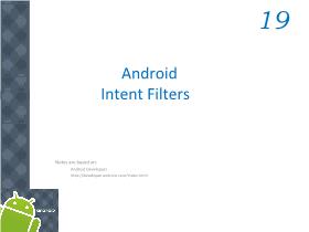 Lập trình Android tiếng Việt - Chapter 19: Android Intent Filters