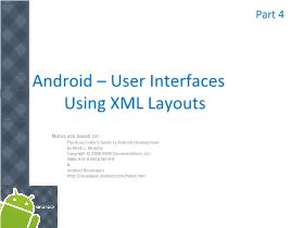 Lập trình Android tiếng Việt - Chapter 4: Android - User Interfaces Using XML Layouts