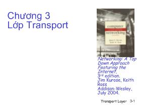 Bài giảng Mạng máy tính - Chương 3: Lớp Transport