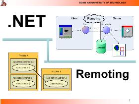Bài giảng Công nghệ lập trình tiên tiến - Net Remoting