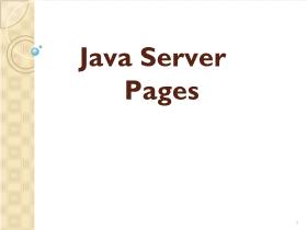 Bài giảng Java 2 - Trần Duy Thanh - Java Server Pages